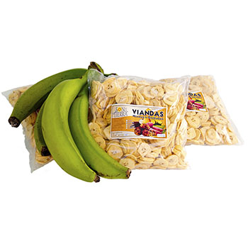 Plátano vianda pelado y en rodajas, 1 kg