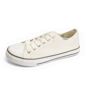 Zapatillas de lona bajas (Color: Blanco, Talla - 42)