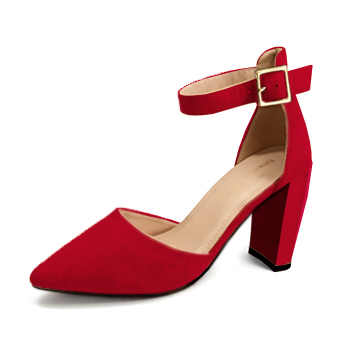 Zapatos de tacón de 10cm (Color: Rojo, Talla - 6.5)