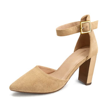 Zapatos de tacón de 10cm (Color: Beige, Talla - 6.5)