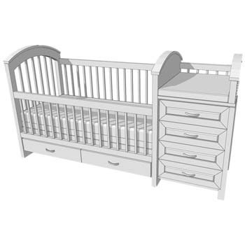 Cuna en madera para bebes
