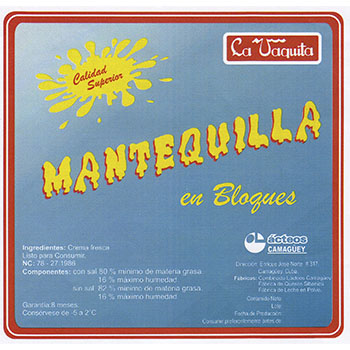 Mantequilla sin sal - Caja de 12 kg